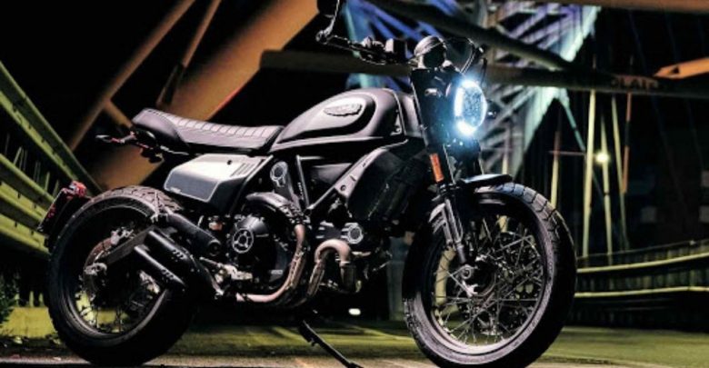 A Ducati Scrambler on its way to be launched